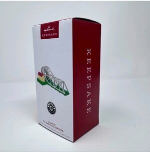 NIB Hallmark 2024 Lionel Train 313 Bascule Bridge Keepsake Ornament Light Up